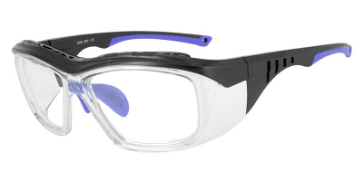 S007 Prescription Safety Glasses Black Blue
